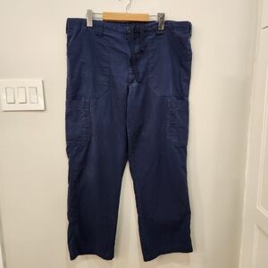 Carhartt Ripstop Cargo Scrub Pants Blue Men’s Size L Work Utility Drawstring